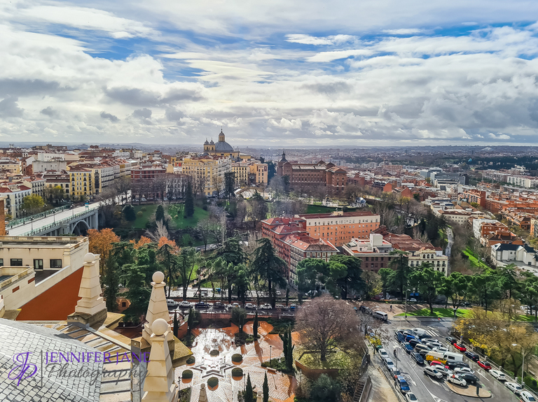 View from the top of La Almudena Cathedral Madrid